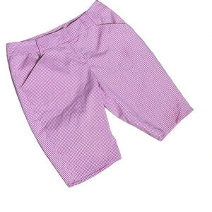 Sport Haley Pink Gingham Check Golf Casual Shorts Size 6